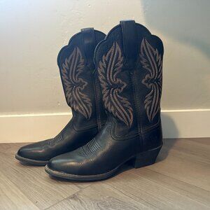 Ariat Heritage R Toe StretchFit Women's Western Boot 7.5 Black